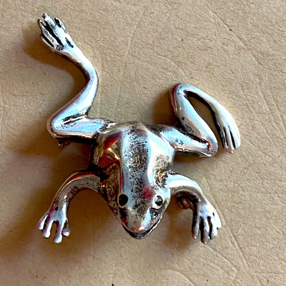 Sterling Silver Froggy Brooch